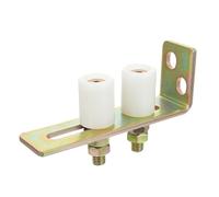 ANDRESLAD Rueda Guía para Puerta Corrediza con Soporte en L de Acero y Rodillos Dobles de Nailon Resistente al Desgaste para Cercas y Portones Deslizantes Fácil Instalación Rodillo Guía