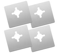 ANDRESLAD Set de 4 Placas de Acero Inoxidable para Refuerzo y Reparación de Cerraduras de Puerta, Cubiertas de Cerrojo, Apto para Puertas Interiores en Casas y Oficinas