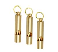 ANDRESLAD Silbato de Cobre para Árbitro 3 Unidades Llavero Vintage Compacto para Entrenamiento y Supervivencia Silbato de Emergencia Resistente para Actividades al Aire Libre