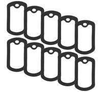 ANDRESLAD Silenciadores de Silicona para Etiquetas de Identificación de Perro, Protector Negro 50-28, 10 Unidades, Cubre Placas Metálicas, Reducción de Ruido para Accesorios de Mascota