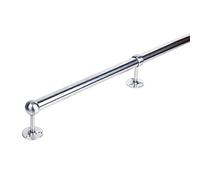 ANDRESLAD Soporte para Barra de Armario Inoxidable 2 Piezas Alta Resistencia a Prueba de Herrumbre Diseño Ovalado para Cortinas y Ropa Montaje