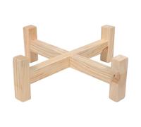 ANDRESLAD Soporte para Molinillo de Harina de Piedra Grande 42 Cm Base de Madera Artesanal para Moler Granos y Especias en Cocina Doméstica Rústica, Estante Antivibración Compatible
