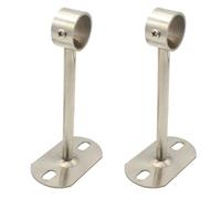 ANDRESLAD Soportes Resistentes para Barra De Cortina y Barra De Armario, Acero Inoxidable, Montaje En Techo, Aptos para Baño y Balcón, 2 Piezas