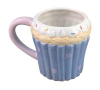ANDRESLAD Taza de Cerámica Forma de Cupcake 510 Ml Color Blanco Taza Creativa para Café Leche y Sopa Apta para Microondas y Lavavajillas Adecuado para Desayuno y Oficina