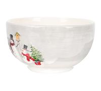 ANDRESLAD Tazón de Cerámica para Sopa y Arroz 850 Ml Diseño Navideño Grande Reutilizable y Multifuncional para Uso Doméstico y Comidas Calientes o Frías