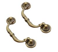 ANDRESLAD Tirador de Cajón Retro 2 Piezas, Pomos para Muebles de Aleación de Zinc, Estilo Vintage Europeo, Diámetro de 9,6 Cm, Manijas para Armarios y Gabinetes, Accesorios para Decoración