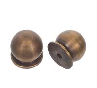 ANDRESLAD Tiradores de Repuesto para Puertas de Armarios y Roperos 2 Piezas de Latón Diámetro Grande para Mejor Agarre, Instalación Rápida para Cocina y Dormitorios 0.8X0.75X0.75 Pulgadas