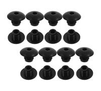 ANDRESLAD Topes de Gancho para Panel Perforado de 1/4 de Pulgada Anillos de Bloqueo Ajustables de Goma Negros Paquete de 100 Piezas para Sujetadores Seguros en Tableros Perforados