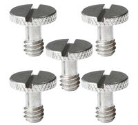 ANDRESLAD Tornillos de Cámara 1/4 Pulgada para Trípode y Soporte de Luz, Kit 5 Piezas, Acero Plateado, Compatible Placa de Liberación Rápida, Accesorios Fotografía Profesionales