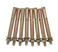 ANDRESLAD Tornillos de Expansión M8 X 100 MM Galvanizados 8 Unidades Pernos de Expansión de Acero al Carbono para Anclaje en Pared Sujetadores Resistentes para Instalación Interior y
