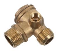 ANDRESLAD Válvula Antirretorno de Cobre para Compresor de Aire Accesorio Silencioso Unidireccional de Tres Vías Compatible con Repuestos Industriales y Herramientas de Tubería