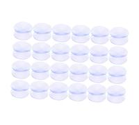 ANDRESLAD Ventosas de Doble Cara Transparentes 24 Piezas Almohadillas Antideslizantes para Cristales Silicona Resistente para Decoración de Mesa y Proyectos de Organización 10 * 30Mm