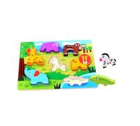 Andreu Toys 921 TKC394 EA Wooden Animal Chunky Puzzle (EXP), Multicolor, 29.5 x 21 x 1.7 cm