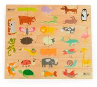 Andreutoys Domino Animals Madera 28 Piezas Puzzle