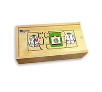 Andreutoys Puzzle de Madera Secuencias Temporales 10 Puzzles 24X12X65 cm