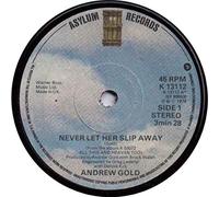 ANDREW GOLD - NEVER LET HER SLIP AWAY 7 INCH (7" VINYL 45) UK ASYLUM 1978