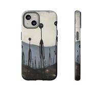 Andriez Eerie Stik Figures Landscape - Funda resistente mate compatible con iPhone 14, color negro