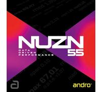 Andro 110021102 - Sistema de tensión de Goma para Tenis de Mesa, Parte Trasera de Goma Suave, Giro, Velocidad, Nueva Zona, 55, Negro 2.0