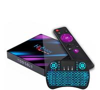 Android 11.0 TV Box 4GB RAM 64GB ROM RK3318 Quad-Core 64-bit Arm Cortex-A53 2.4G WiFi 10/100M Ethernet, Soporte H.265/3D/4K Ultra HD/BT 5.0/HDMI 2.0 Smart TV Box con Mini Teclado Inalámbrico,2gb+16gb