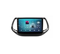 Android 11 Radio Coche Con Pantalla 2 DIN Para Jeep Compass 2017-2019 Autoradio 10.1 Pulgadas Con Pantalla Táctil Admite WiFi/GPS/Bluetooth/USB/SD/RCA,Mandos Del Volante