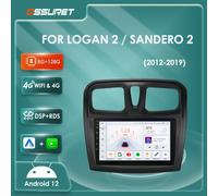 Android 12 radio de coche GPS Srereo para Renault Logan 2 Sandero 2012-2019 reproductor Multimedia P2-CP A-4Core-2G 32G