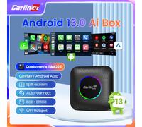 Android 13 Carplay Ai Box Android Auto adaptador inalámbrico Carplay Tv Box para Youtube Nexflit coche inteligente Ai Box Bulit en Gps Wifi Ambient NA 8GB 128GB