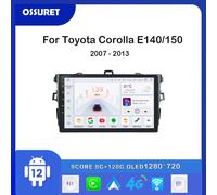 Hizpo 9 "Android Radio estéreo de coche para Toyota Corolla E140/150 2007 2008 2009 2010 2011 reproductor Multimedia 2 altavoces Din sin DVD QS4 add AHDC2