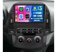 Android 13 Radio de coche de 9 pulgadas para Hyundai i30 2006-2011 modelo manual 2DIN, compatible con Apple Carplay Android Auto con Bluetooth FM RDS Navi GPS WiFi Control Volante Cámara trasera + Mic