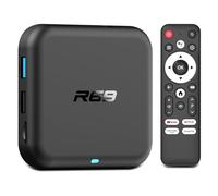 Android 14.0 TV Box, R69 Android Box 2GB RAM 32GB ROM RK3518 Quad-Core Arm Cortex-A53 Mali-450, Android TV Box Support 2.4/5.0GHz BT 5.0 mit 4K UHD und 100M Ethernet USB 3.0/2.0