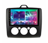 Android 14 9 Pulgadas Pantalla Táctil Radio Coche 2 DIN con Cámara de Respaldo Controles del Volante Bluetooth GPS Navi CarPlay para Ford Focus EXI MT 2 3 Mk2 2004-2011(A,Q300(4+64G))