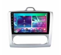 Android 14 9 Pulgadas Pantalla Táctil Radio Coche 2 DIN con Cámara de Respaldo Controles del Volante Bluetooth GPS Navi CarPlay para Ford Focus 2 2004-2011(B,Q200(3+32G))