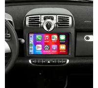 Android 14 Doble DIN Radio de coche para Mercedes Smart Fortwo 2010-2015 con coche inalámbrico Carplay Android, pantalla táctil IPS de 9 pulgadas, radio de coche DAB+GPS SAT NAV Head Unit Bluetooth