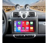 Android 14 Doble DIN Radio del Coche para Mercedes Smart Fortwo 2005-2010 con Wireless Carplay Android Auto, 9" Touchscreen-Radio Dab+ GPS Sat Nav Head Unit Bluetooth WiFi AHD-Backup Camera FM/RDS