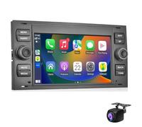 Android 14 Double DIN Car DVD Player - 7" Touchscreen Stereo, GPS Navigation, Bluetooth Hands-Free, HD Radio, Compatible with Ford Transit, Fiesta, Galaxy