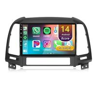Android 14 Estéreo para Hyundai Santa Fe 2006-2012 inalámbrico 2 DIN CarPlay pantalla táctil de 9 pulgadas radio enlace de espejo GPS Bluetooth DSP SWC+AHD cámara de respaldo(8 núcleos(2+32 GB))