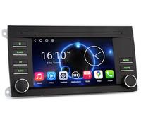 Android 14 Qualcomm 4GB 64GB Radio Coche con Pantalla Táctil Bluetooth para Porsche Cayenne 955 957 (2002-2010) Bluetooth 5.1 Wireless CarPlay & Android Auto FM DSP WiFi Canbus Dab+ DVR