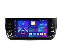 Android 14 Radio Coche 2 DIN para Fiat Linea Punto Evo 2012-2015 con Inalámbrico Carpaly Android Auto 7" QLED Pantalla Táctil Radio con Bluetooth 5.0 4G WiFi SWC + Cámara Trasera(P5 4G+WIFI 8Core 6G+1