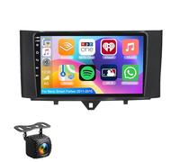 Android 14 Radio Coche para Benz Smart Fortwo 2011-2015 9 Pulgadas HD Pantalla Táctil con Inalámbrico CarPlay y Android Auto, Navegación GPS, FM/RDS, Bluetooth, Control Volante+AHD Cámara Trasera(S-4(
