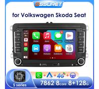 Carplay Android 14 Radio de coche GPS para VW Polo Golf 5 6 Plus Passat B6 Jetta Tiguan Touran Sharan Scirocco Caddy Seat vídeo estéreo S1 8 Núcleos 3G 32G WIFI