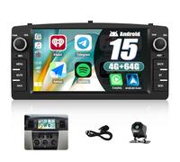 Android 15, 4G+64G GOHHDL Radio Coche para Toyota Corolla E120 2000-2007/E130 2004-2007/Altis E120 2000-2006/BYD F3 2006-2013, Radio 7 Pulgadas con Carplay Android Auto GPS WiFi BT FM/RDS SWC Cámara
