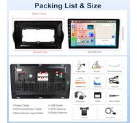 Android 15, 6G+128G 8-Core GOHHDL Radio para Fiat Fiorino/Qubo/Citroen Nemo/Peugeot Bipper 2007-2018 con Carplay Android Auto, Pantalla de 10.1 Pulgadas 2Din con GPS WiFi BT FM/RDS DSP SWC cámara