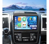 Android 15, 6G+128G 8Núcleos GOHHDL Radio Coche para Fiat Ducato/Citroën Jumper/Peugeot Boxer 2010 Carplay Android Auto, Pantalla de 9 Pulgadas con Bluetooth GPS WiFi FM/RDS HiFi EQ DSP SWC Cámara