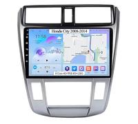 Android 15 Coche Radio GPS 10 Pulgadas Pantalla Táctil para Honda City 2008-2014 Navegación GPS BT WiFi USB WiFi DSP Reproductor De Pantalla Mandos Volante,8 Core 4G+WiFi 8G+128G