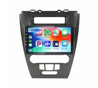 Android 15 Radio Coche 2 DIN 9 Pulgadas para Ford Fusion Mondeo Mustang 2009-2012 con Cámara de Respaldo Controles del Volante Bluetooth GPS Navi CarPlay inalámbrico con Bluetooth Dual Pantalla táct