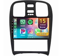 Android 15 Radio Coche con GPS Carplay Android Auto para Hyundai Sonata Fe 2004-2012, Pantalla Táctil de 9 Pulgadas con Bluetooth Mirror Link WiFi(8Core(2+32GB))
