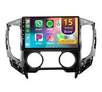 Android 15 Radio Coche con GPS Carplay Android Auto para Mitsubishi L200 2015-2019, Pantalla Táctil de 9 Pulgadas con Bluetooth Mirror Link WiFi/FM/RDS+Cámara Trasera(4Core(1+32GB))