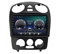 Android 15 Radio Coche Pantalla Táctil 9 Pulgadas para Volkswagen Beetle 2000-2012 Conectar y Usar Navegación GPS Control del Volante 4G WiFi FM Am RDS Enlace Espejo con Blue HM605 4 Core WiFi 4+64GB