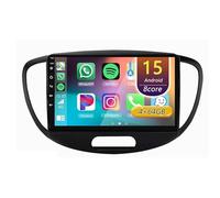 Android 15 Radio Coche,para Hyundai Grand i10 2008-2012 con Wireless Carplay Android Auto, Radio Táctil De 9 Pulgadas con GPS Navi WiFi Bluetooth Cámara SWC(A 4core (2G+32G))