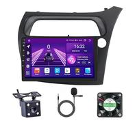 Android 15 Radio de Coche 9 Pulgadas Pantalla Táctil 2 DIN para Honda Civic Hatchback 2006-2011 con Carplay Inalámbrico Android Auto Bluetooth GPS FM WiFi USB Apoyo Mandos Volante+AHD Cámara(B,U3(4G+6