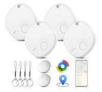 Android Air Tracker, 4 Pack Smart Tag, Localizador Bluetooth Compatible con Google Find Hub (Solo Android), Bluetooth Tracker Tag para Maletas, Cartera, Equipaje (Blanco)